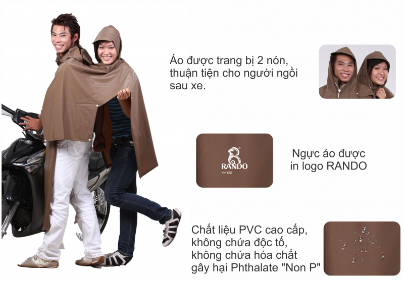ÁO MƯA CỔ RÙA CAO CẤP 2 NÓN KIẾNG 0.23 (Giao màu ngẫu nhiên)