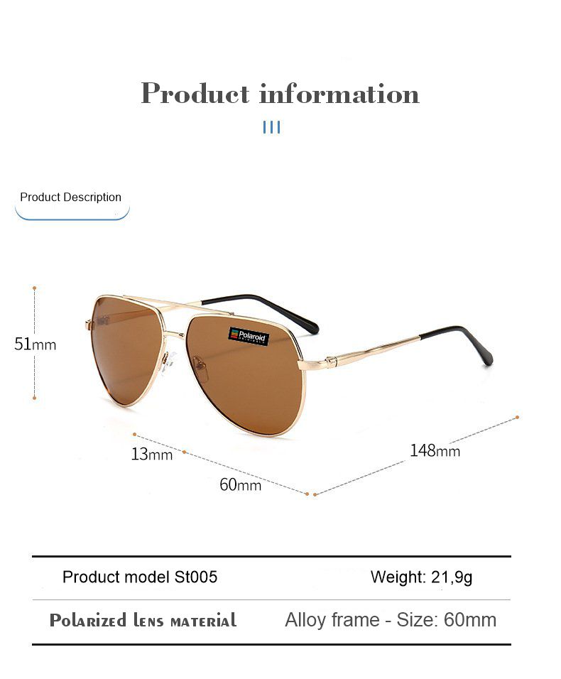 KÍNH MÁT PHÂN CỰC ST005 MẮT POLARIZED UV400