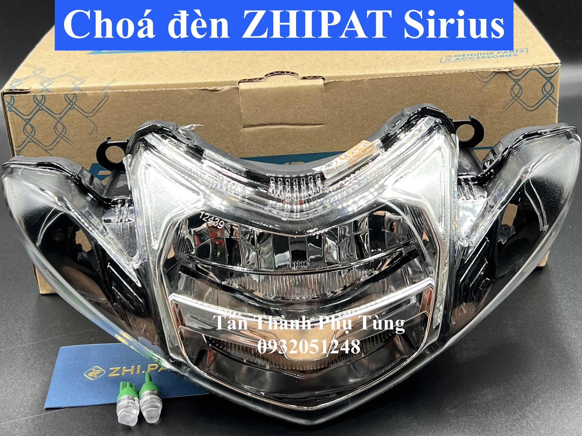 Choá đèn, pha đèn led zhipat sirius 2 tầng -bảo hàng 1 năm