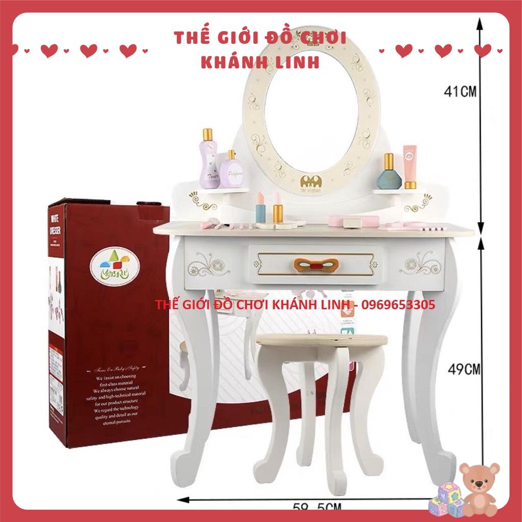 Đồ chơi bàn trang điểm bằng gỗ cao 90cm (2 màu )