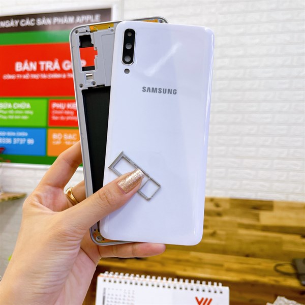 Bộ vỏ Samsung A70 SM-A705 zin nấu máy