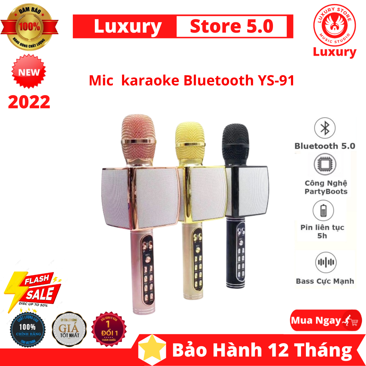 [Micro karaoke] Mic Hát bluetooth - Micro Karaoke Bluetooth YS-91_Micro Karaoke Bluetooth Không Dây , Mic YS91 Bluetooth , Míc Karaoke Gia Đình , Micro Hát Karaoke Cực Hay YS-91 3 in1 , Tích Hợp Loa Bluetooth , Âm Thanh Cực Đỉnh. BH 12T