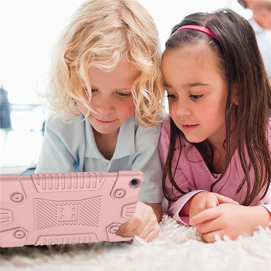 Soft TPU Tablet Case For Amazon Kindle Fire HD 8 HD8 2018 2017 2016 8.0 inch Kids Baby Safe Shockproof Silicone e-Book Case. 