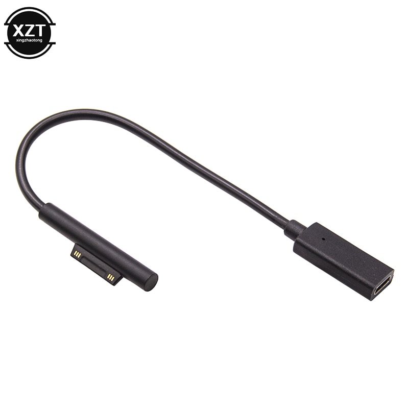 USB Type C PD Charging Cable For Microsoft Surface Pro 3 4 5 6 Go DC Plug Connector Power Adapter Converter Laptop Charger Cord