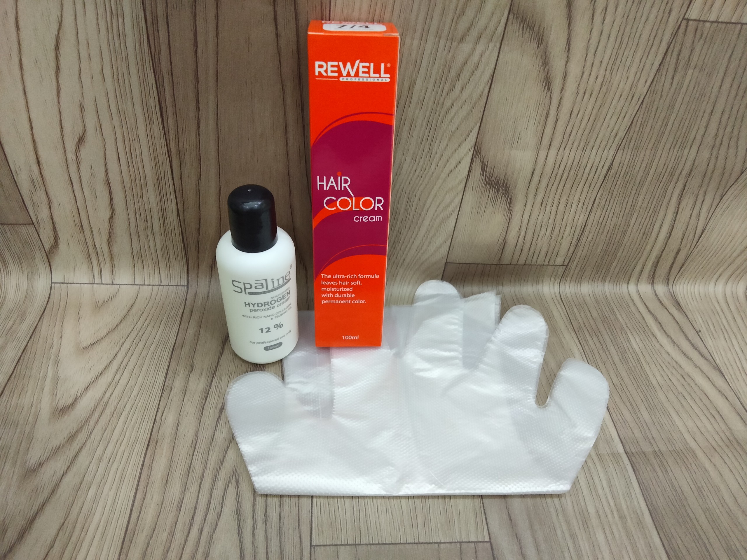 Combo Nhuộm Rewell có 100ml Oxy & bao tay