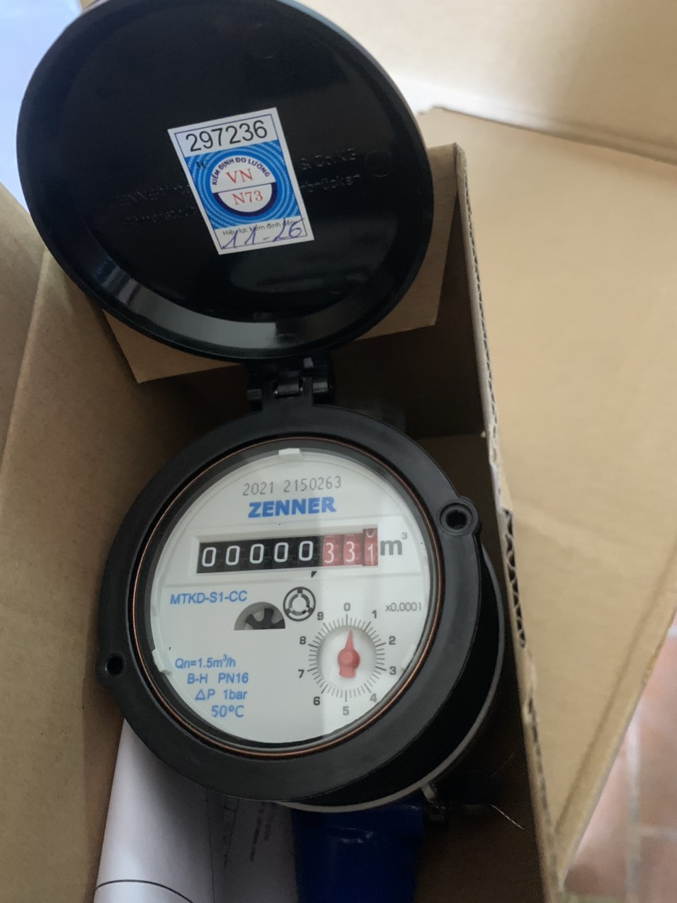 Đồng hồ đo nước ZENNER, MTKD-S1 CC Qn1,5 DN15