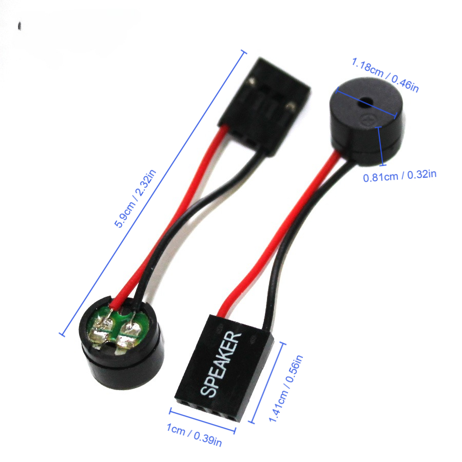 10-20PCS Mini Plug Speaker kit, Internal BIOS Computer Motherboard Mini Onboard Case Buzzer Board Beep Alarm for PC, Electronics, and DIY Projects