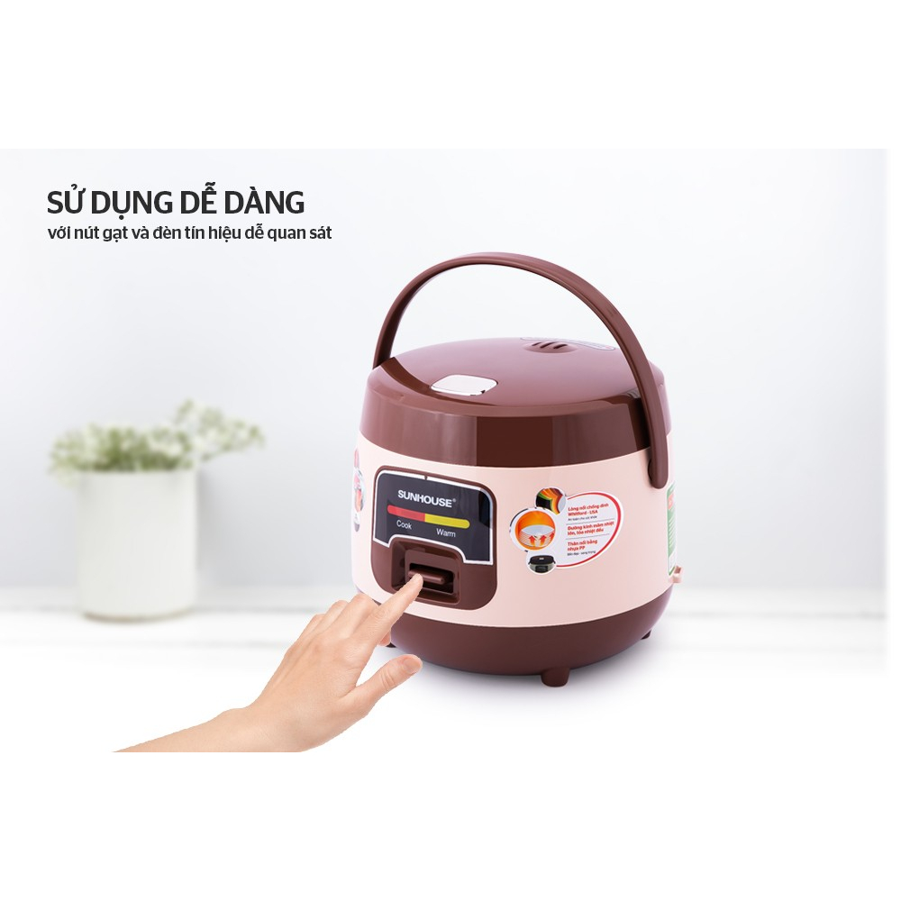 Nồi cơm điện mini SUNHOUSE 1L SHD8208C