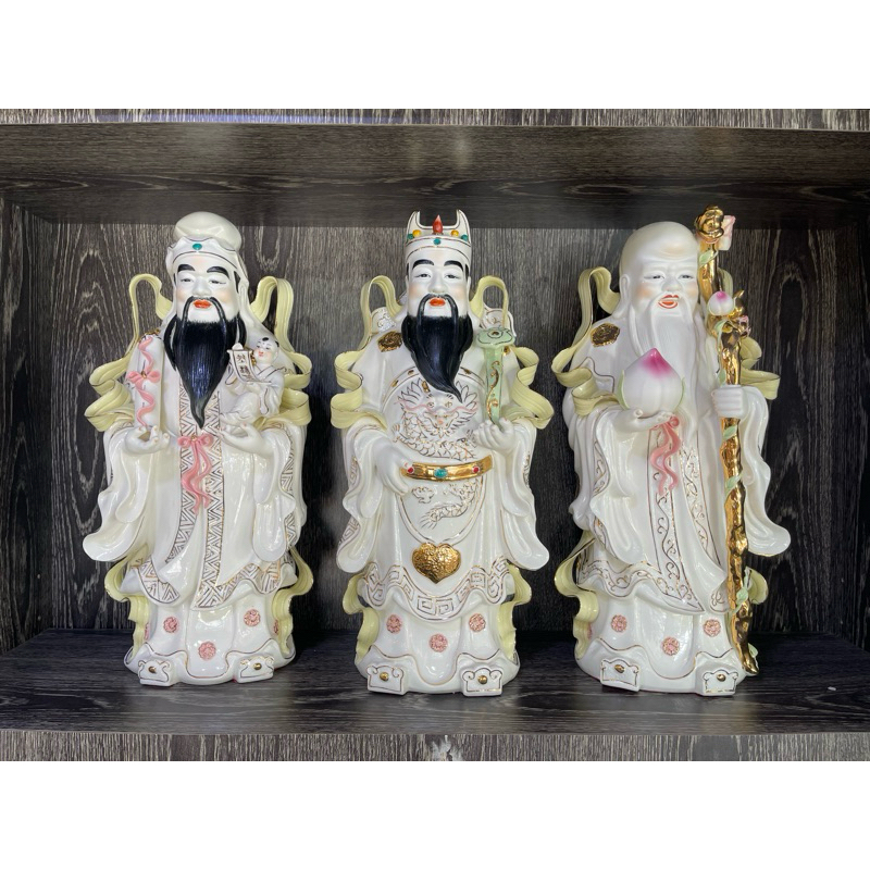 三星福禄寿（极品红描金）陶瓷18寸Fu Lu Shou | Lazada