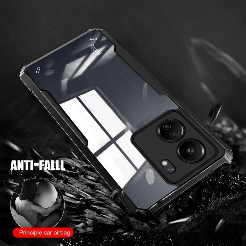 Acrylic Clear Casing For Redmi Note 13 pro plus 13pro 13proplus 13pro+ Note13 Note13pro 4G 5G 2024 Phone Case Shockproof Cases Lens Protection Bumper Casing Back Cover
