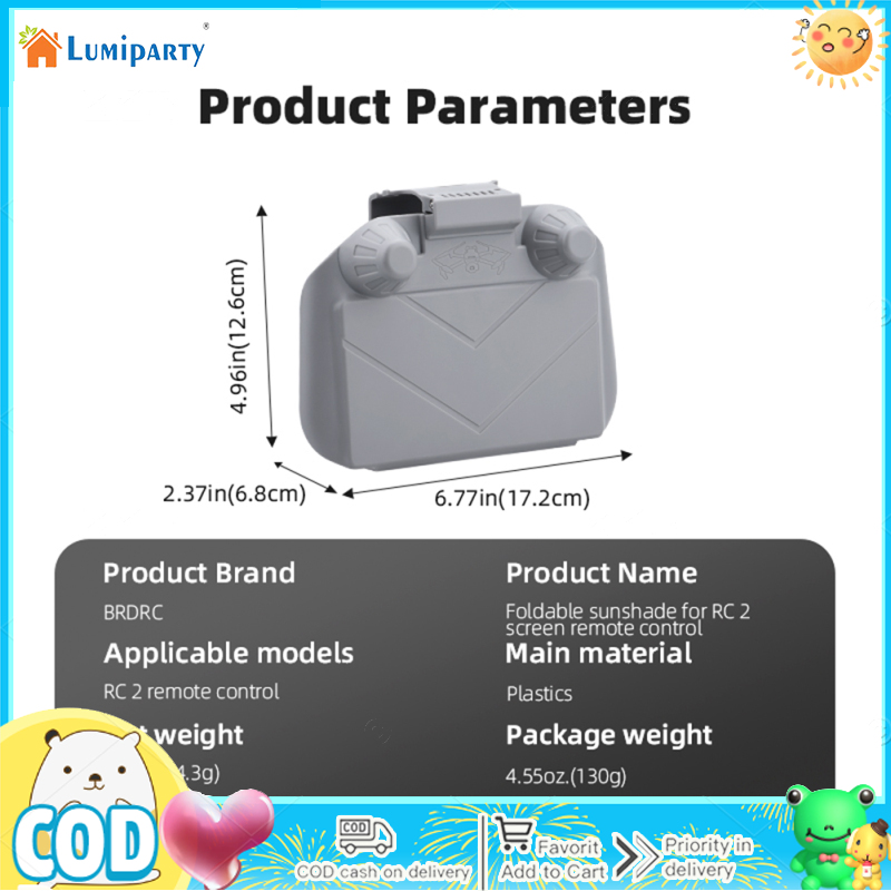 Protective Cover Sun Hood Remote Control Accessories Sunshade Drone RC Screen Protector Compatible For DJI Mini 4 Pro/Air 3/RC 2