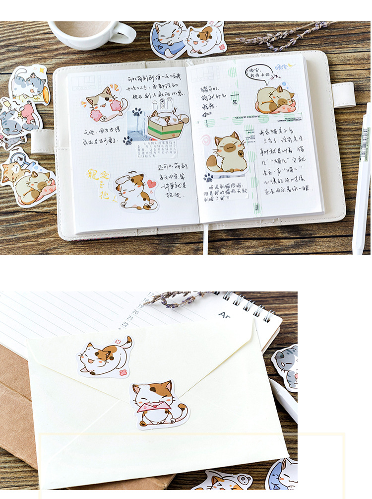 Hộp 45 stickers hình mèo