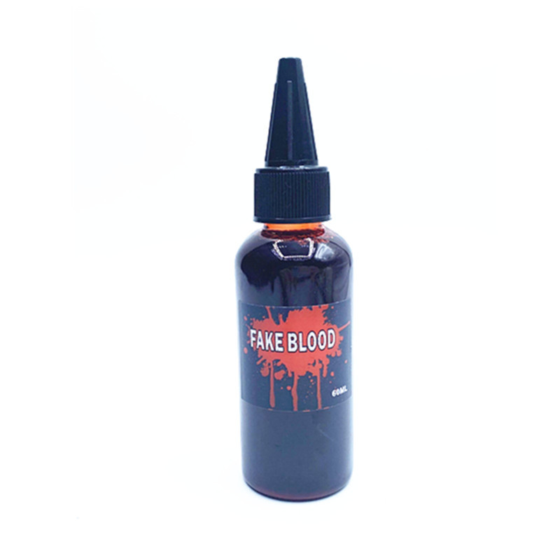 Vampire Makeup Pseudoplasma Halloween Makeup Blood Effect Realistic Vampire Zombie Costume Halloween Fake Blood 60 Milliliters#1*Halloween Decoration