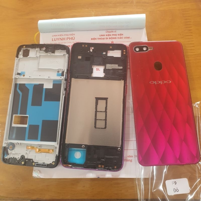 Vỏ oppo F9 bộ có khay sim (ảnh thật)