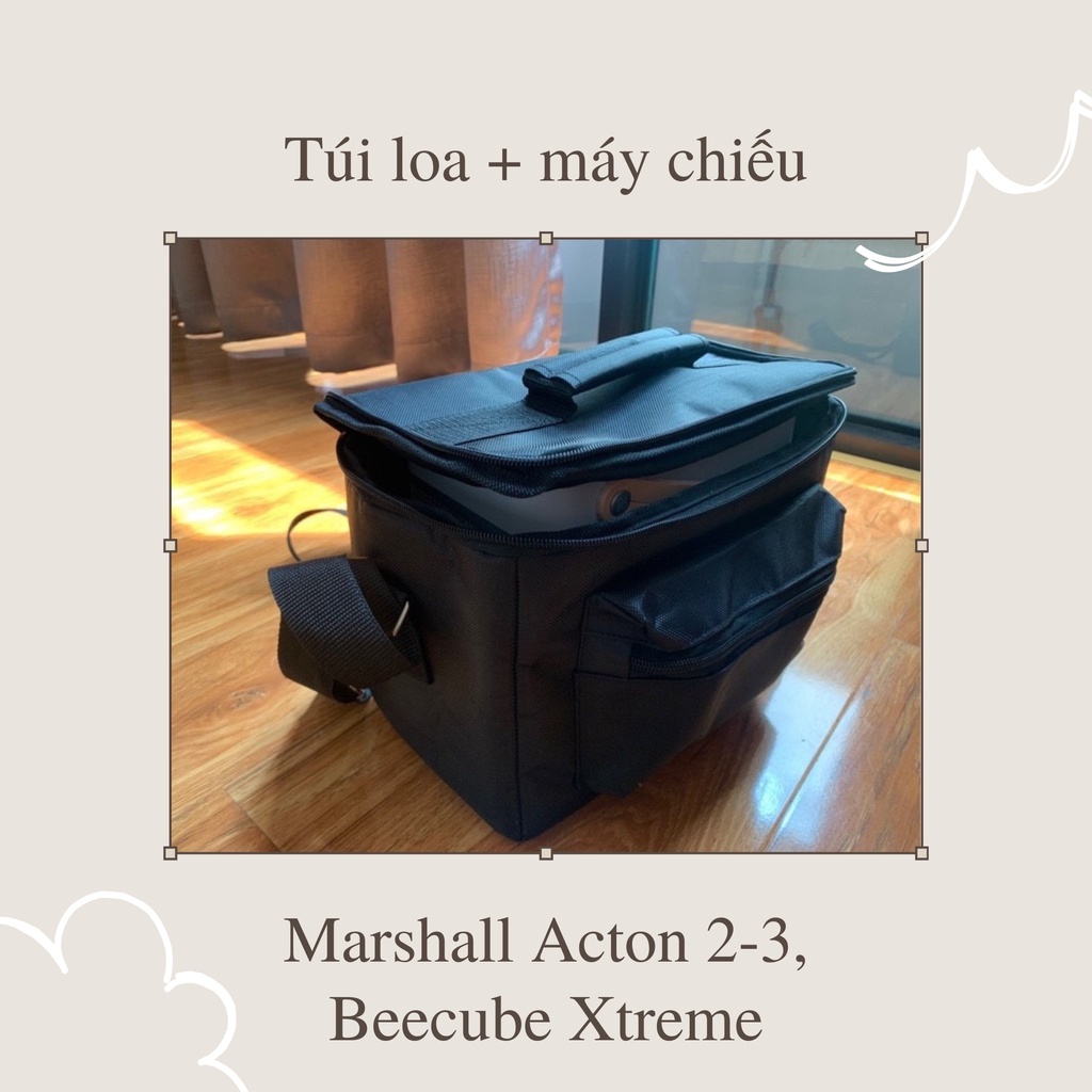 Túi loa Marshall Acton 2 - 3, máy chiếu Beecube Xtreme - T03 A