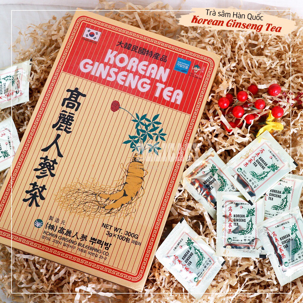 [HCM - HỘP 100 GÓI] Trà Hồng sâm Hàn Quốc Buleebang - Nhân Sâm Maximas