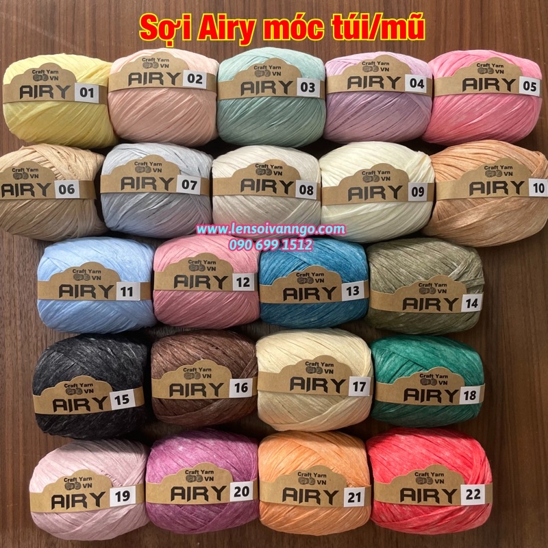 Sợi Airy móc túi/mũ (cuộn 45gr)