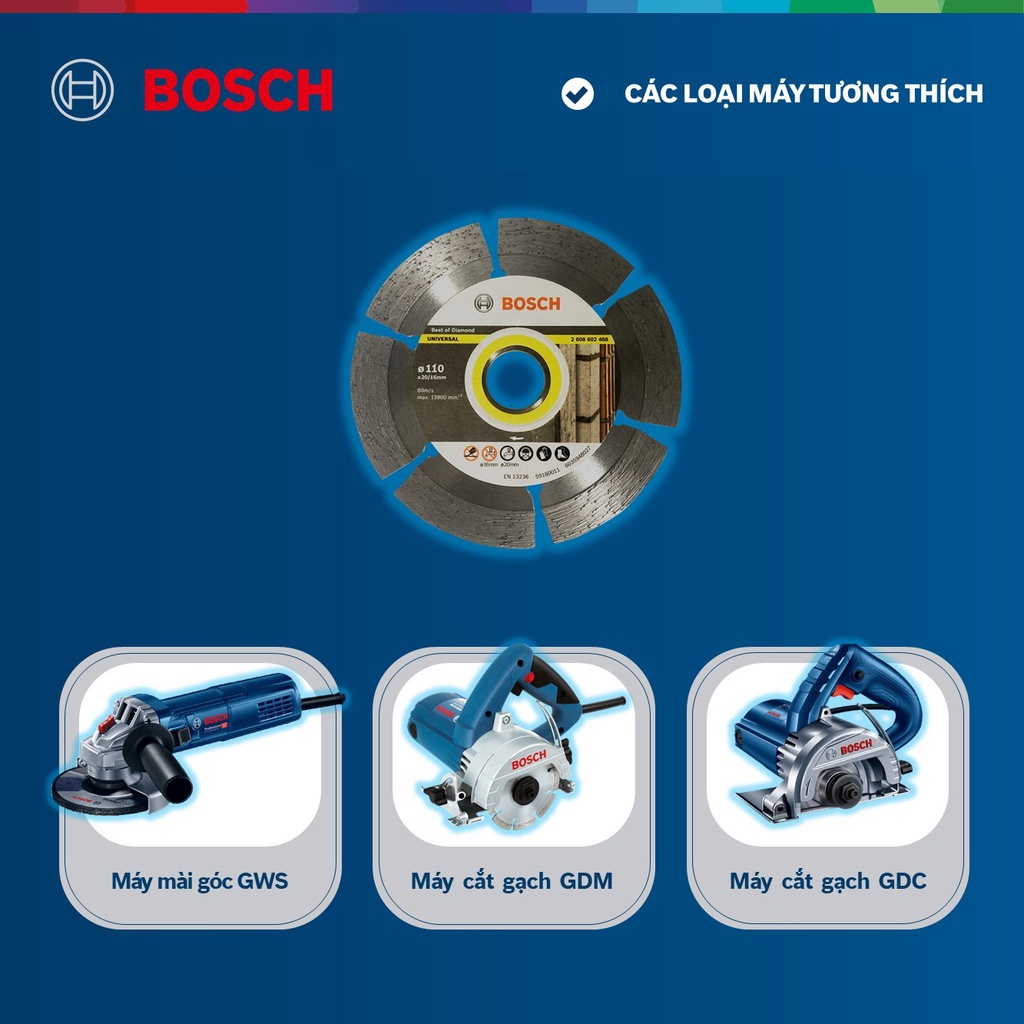 Đĩa cắt kim cương Bosch đa năng