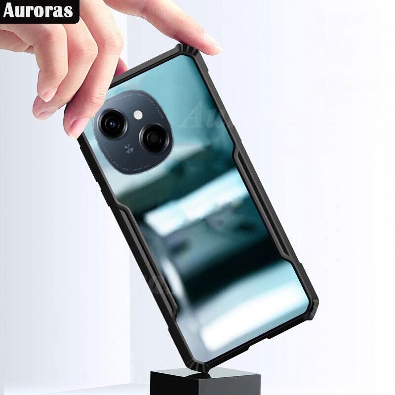 For ( Tecno Spark Go 1 ) Phone Case Air Cushion Soft Silicone Clear Transparent Shockproof Armor Cover for ( Tecno Spark Go 1 ) Cover Casing HP.
