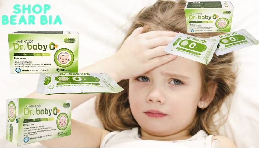 Khăn Lau Hạ Sốt Dr Baby (hộp 25 miếng)