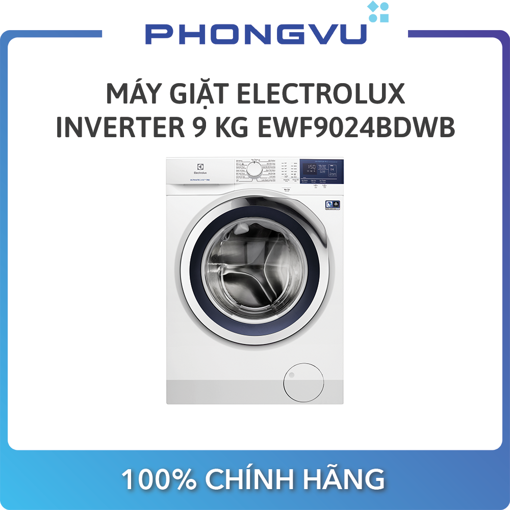Máy giặt Electrolux Inverter 9 kg EWF9024BDWB – Bảo hành 24 tháng