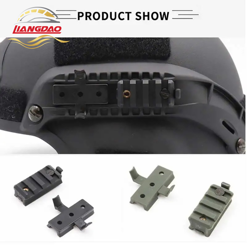 Helmet Flashlight Torch Clamp Mount Holder Bracket Attachment Fit Fast Helmet Side Rails Helmet Accessories For Outdoor Fishing Trainning Cosplay