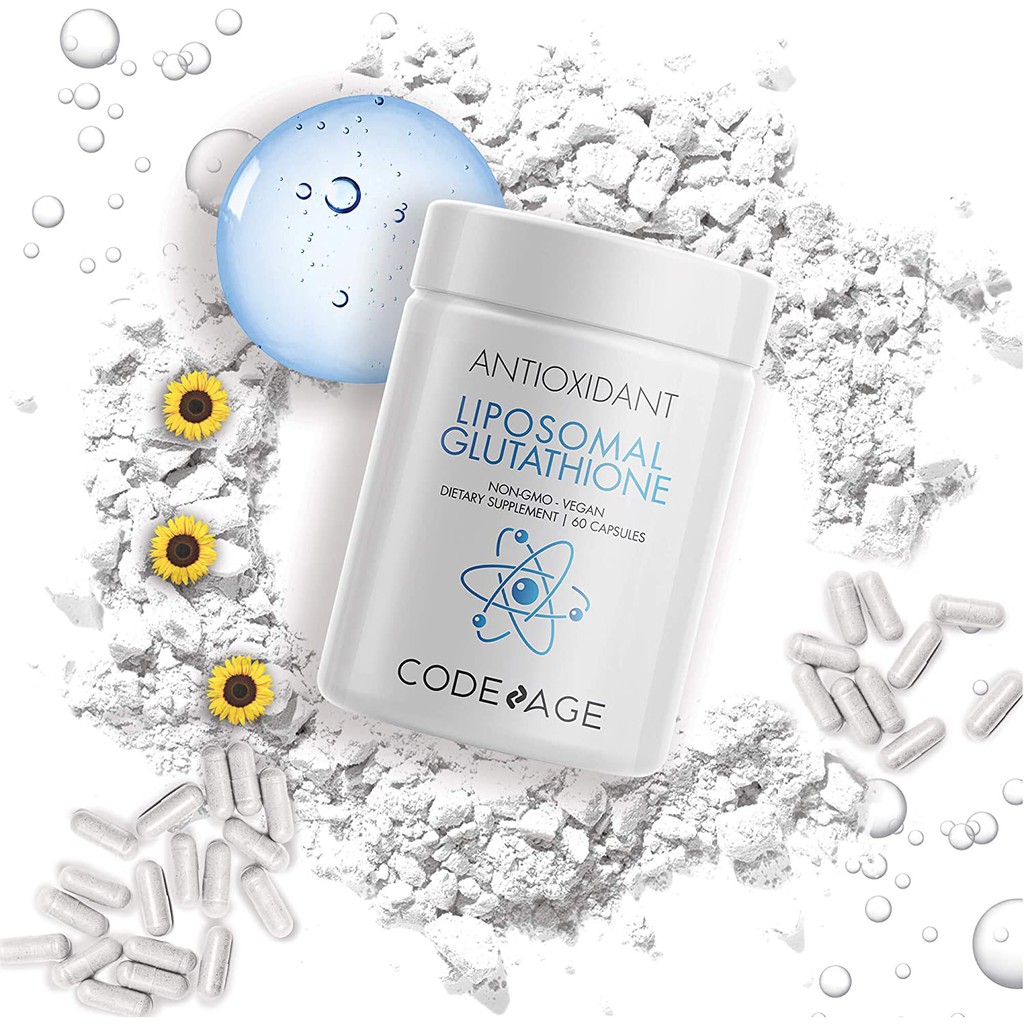 [Tem Chính Hãng] Viên Uống Trắng Và Sáng Da Codeage Liposomal Glutathione 60 Viên
