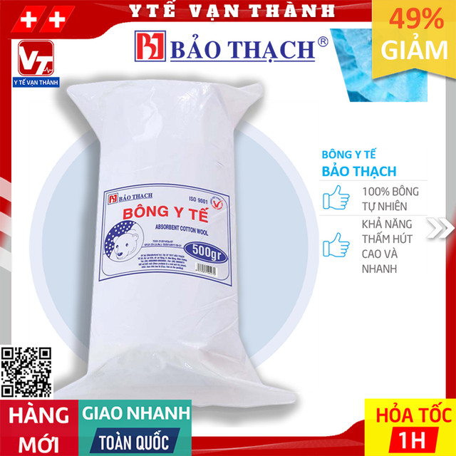 ✅ bông gòn y tế thấm nước bảo thạch -vt0434 - y tế vạn thành