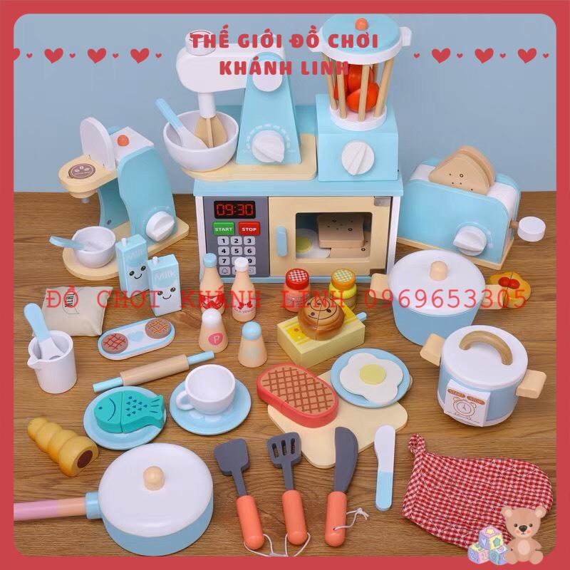 SET 6 MÓN ĐỒ CHƠI NHÀ BẾP BẰNG GỖ CHO BÉ