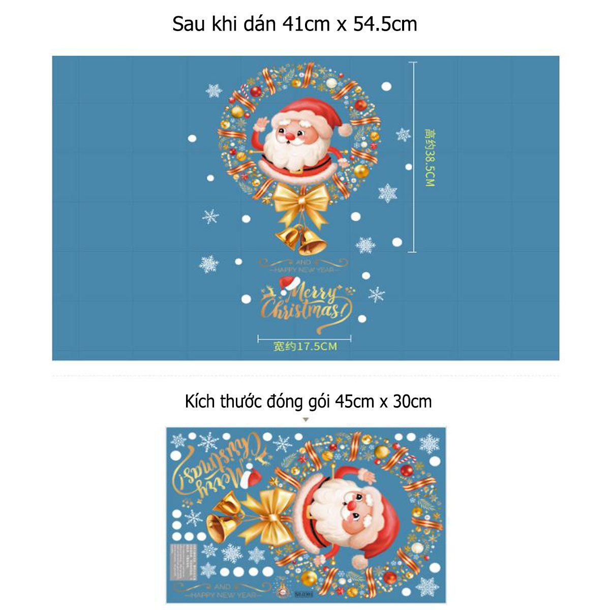 DECAL NOEL – Chuông Ông Già Noel