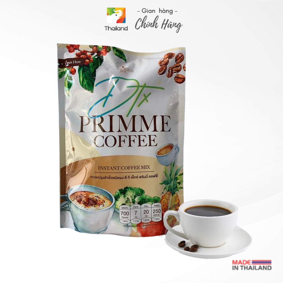 Cà phê giảm cân giữ dáng đẹp da DTX Primme Coffee Thái Lan