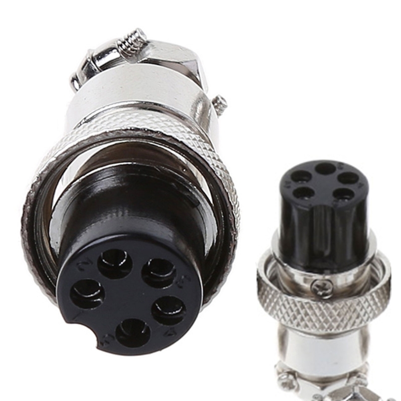 【New arrival 】 GX16 Aviation Plug Socket 5 Pin 16mm Female Wire Panel Circular Connector Copper Alloy Inline Cable Jointer
