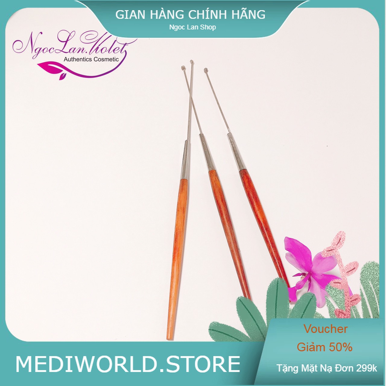 Tách lẻ cây lấy ráy tai cán gỗ