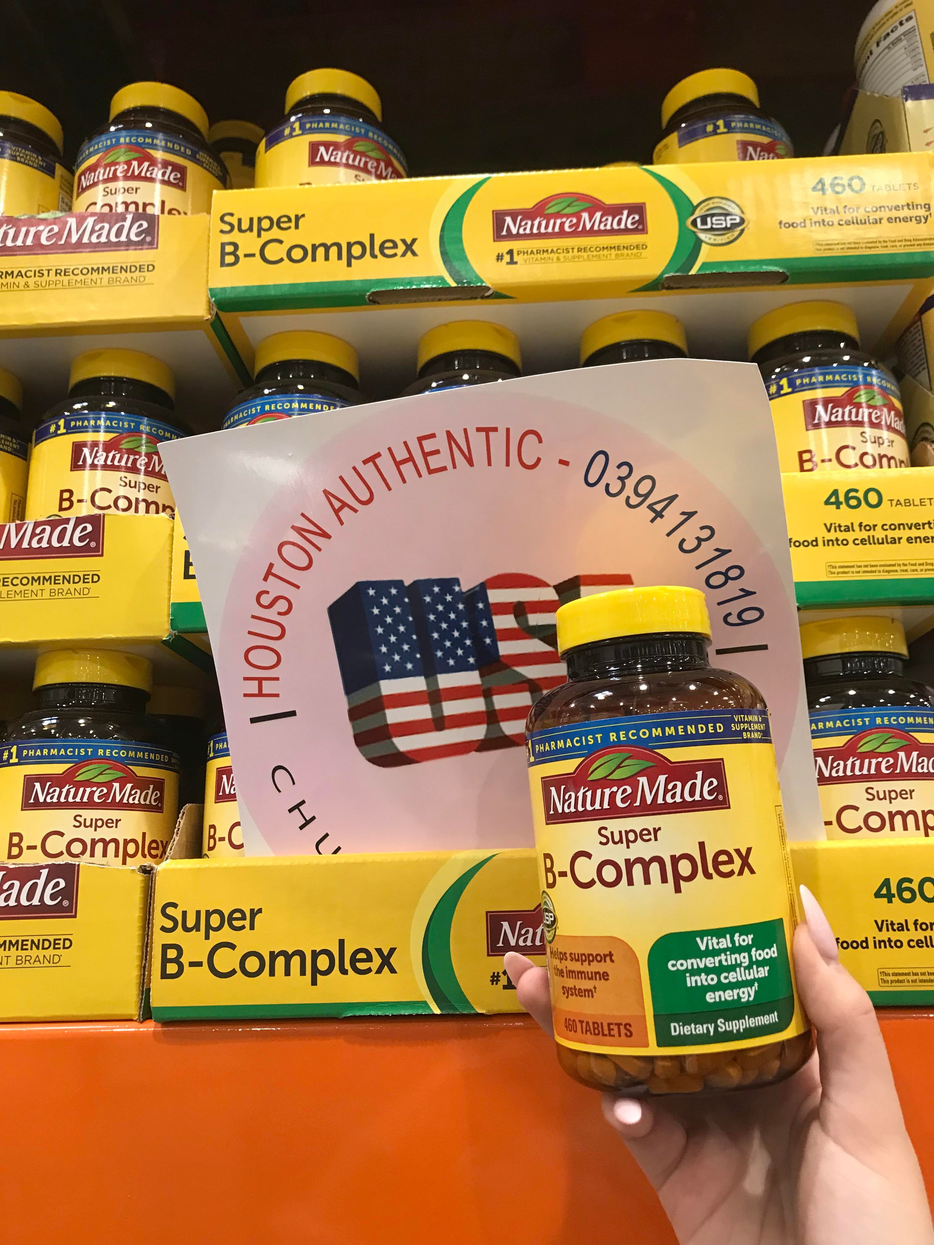 Viên uống bổ sung vitamin B tổng hợp Nature Made Super Complex 460 Viên _ Live mua hàng tại Mỹ