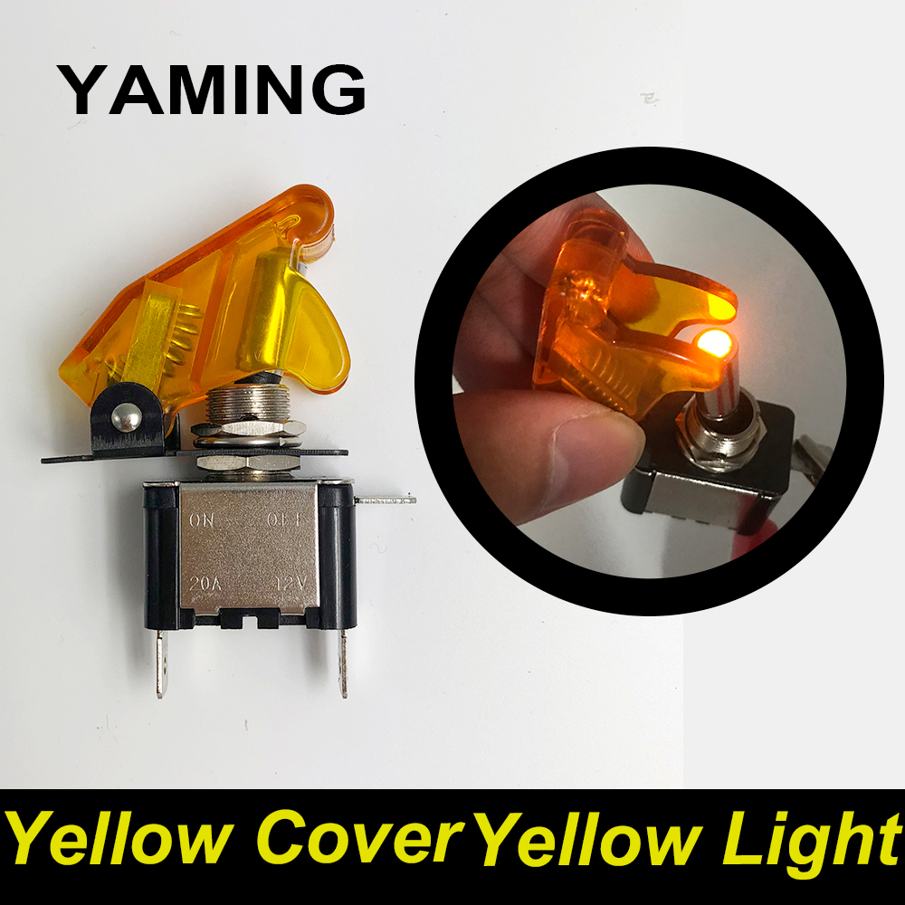 Transparent Rocker Switch 【TrendGlobe】12V 20A Rocker Switch With Transparent Cover LED ...