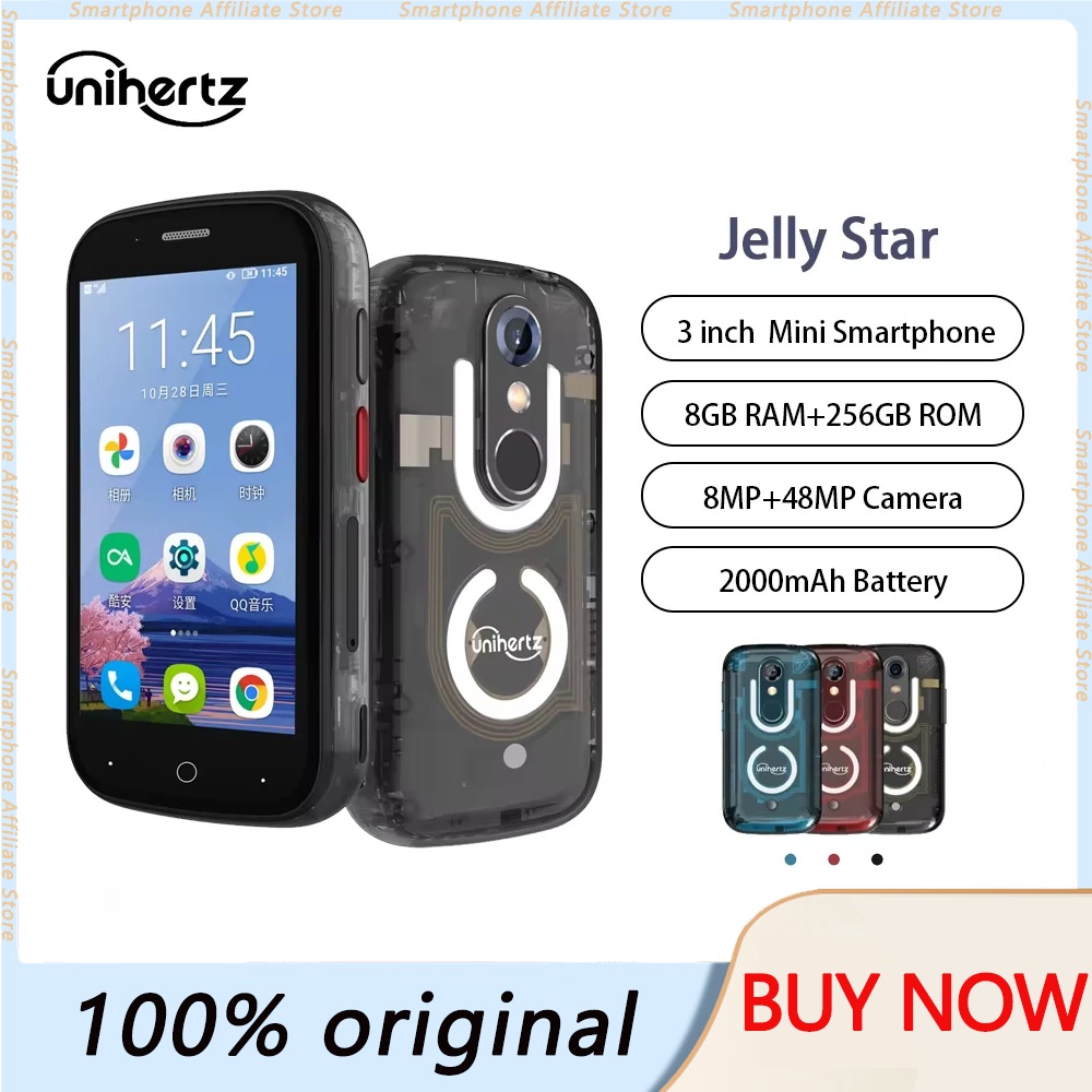 Unihertz Jelly Star Mini Smartphone Android 13 8GB 256GB Led Light