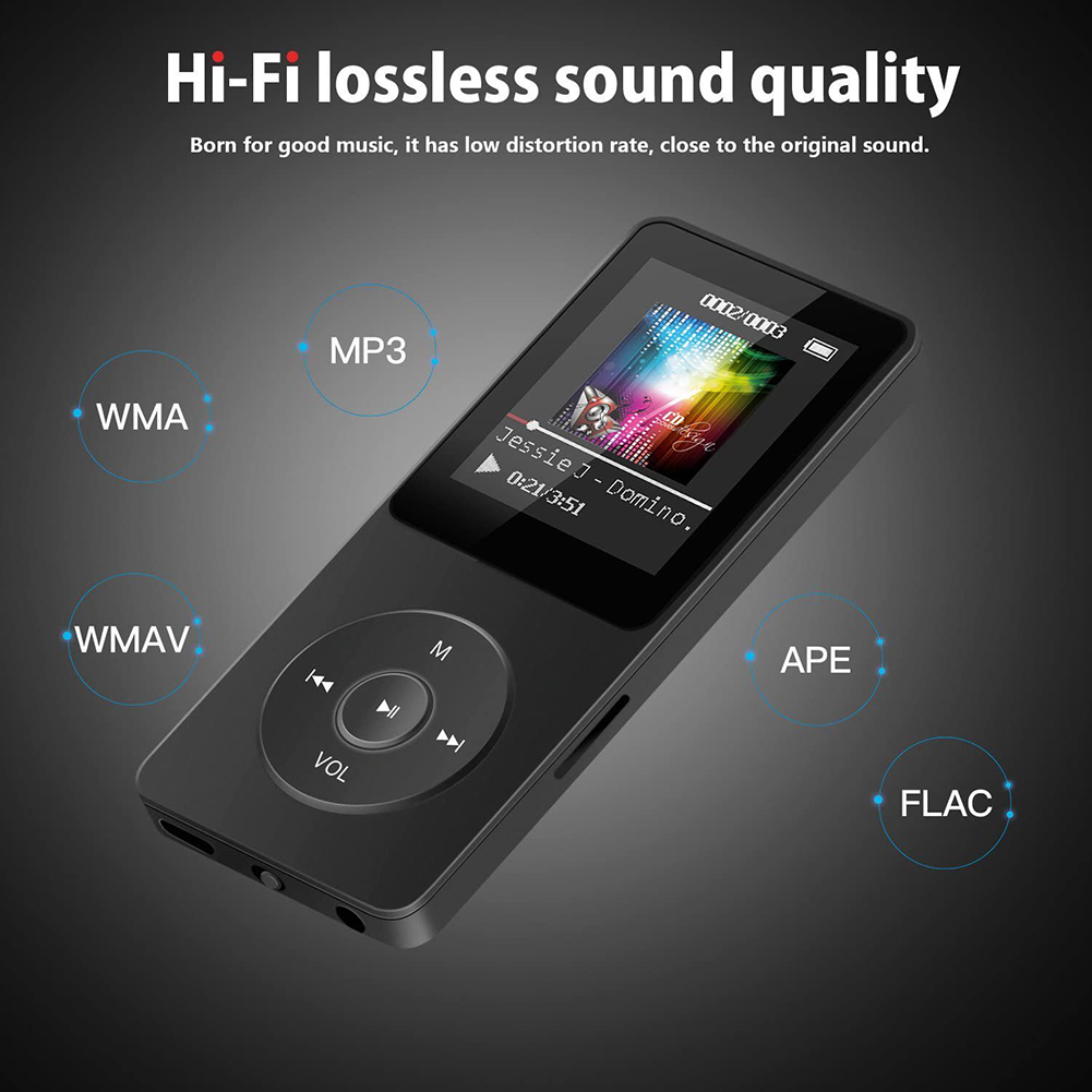 【Prime deal】 MP3 Player Type-C HiFi Lossless Music Player -Compatible5.4 Student Walkman Support FM E-Book Recording for Kids.