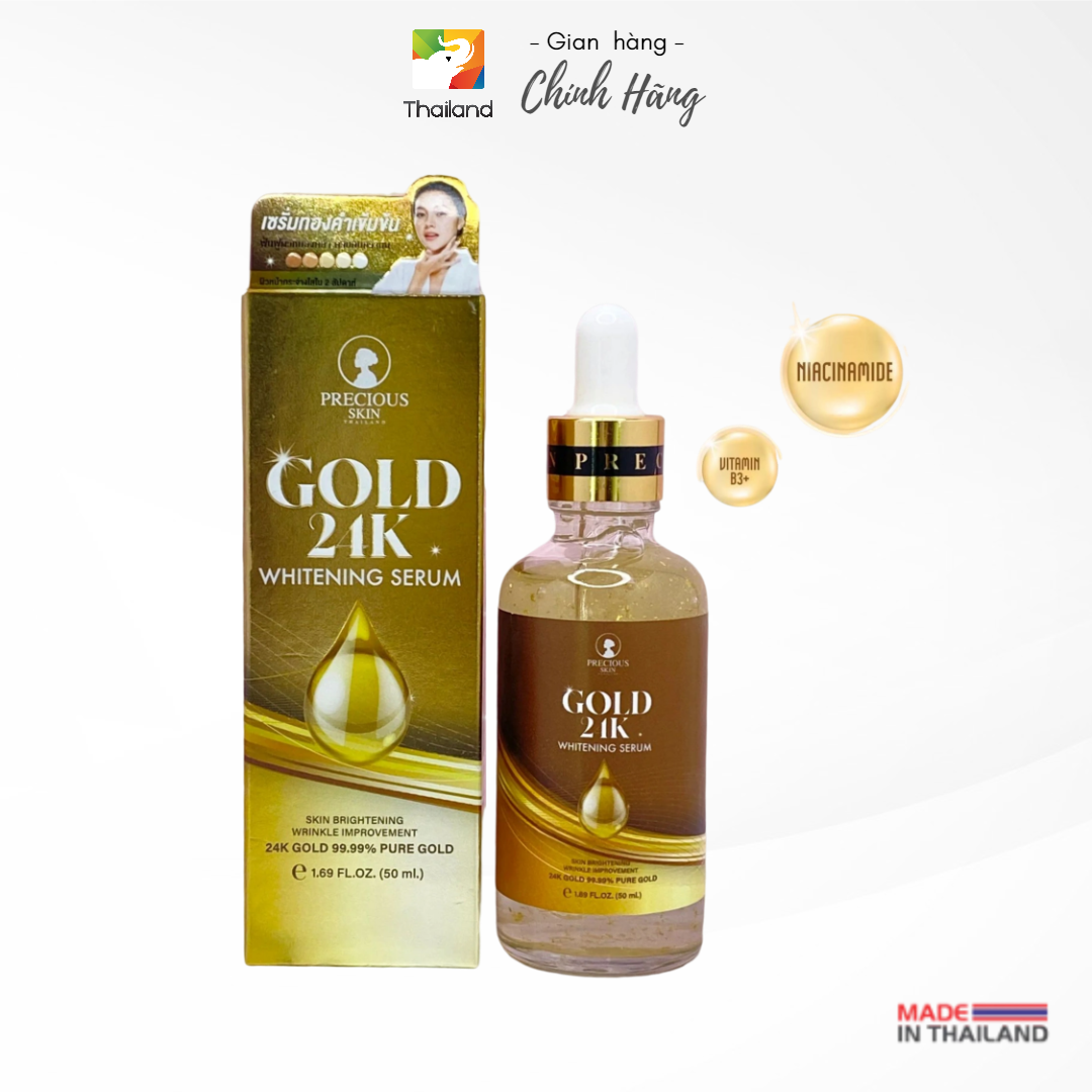 Serum dưỡng trắng da mặt loại bỏ sắc tố nám sạm Gold 24K Whitening Niacinamide Thái Lan