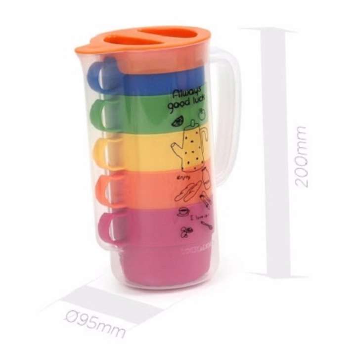 Bộ chén , ly , dĩa nhựa Lock&Lock dành cho bé Rainbow