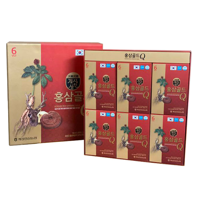 [ QUÀ TẶNG] Nước hồng sâm linh chi nhung hươu Q – Korea Red Ginseng Gold ( 50ML * 30 GÓI)-GIÚP ĂN NGON - NGỦ NGON- PHỤC HỒI SỨC KHỎE - TĂNG ĐỀ KHÁNG CHO CƠ THỂ"