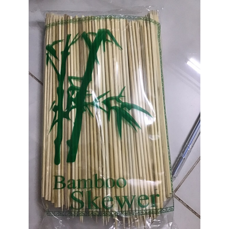 Gói 500g xiên tre, xiên thịt, xiên xúc xích - tăm xiên tre dài 20cm