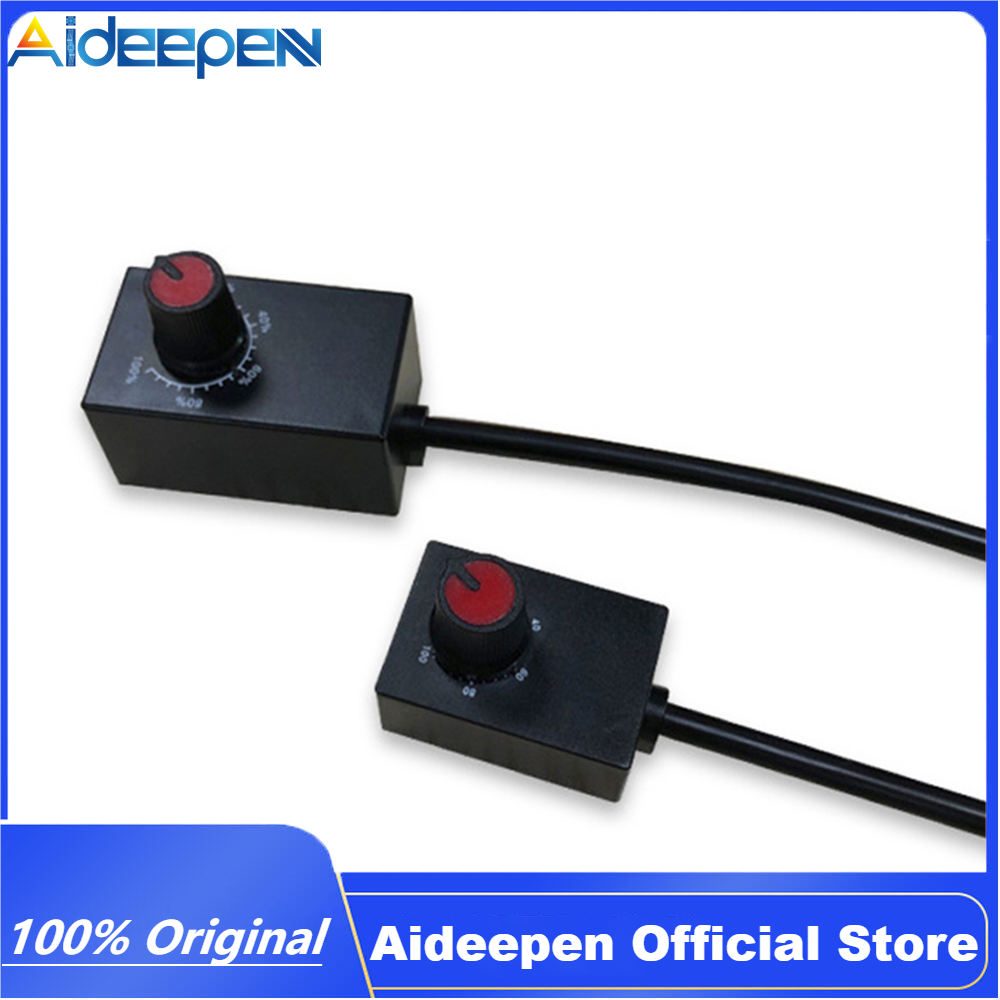 Aideepen DC 0/1-10V LED Dimmer Knob Controller Rotary Mini Switch PWM Dimming for Dimmable Interior Lighting Spotlight LED Driver