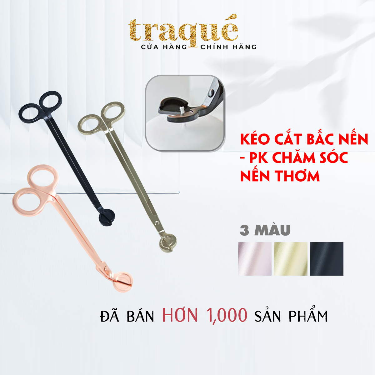 [Lẻ] Phụ kiện chăm sóc nến thơm : Kéo cắt bấc