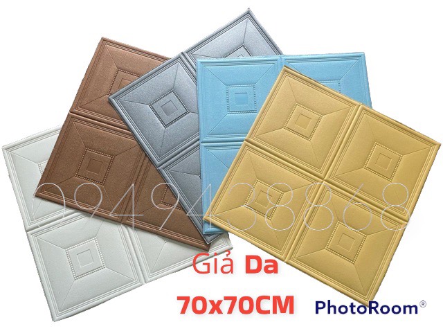 Xốp Dán Tường Giả Da cao Cấp. Khổ 70x70CM