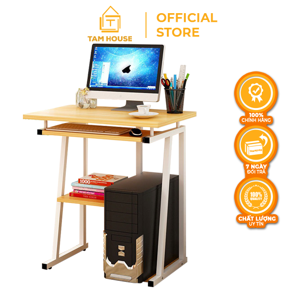 [VOUCHER FREESHIP 50K] Tâm House Bàn làm việc, bàn văn phòng, bàn máy tính liền kệ cao cấp - B63