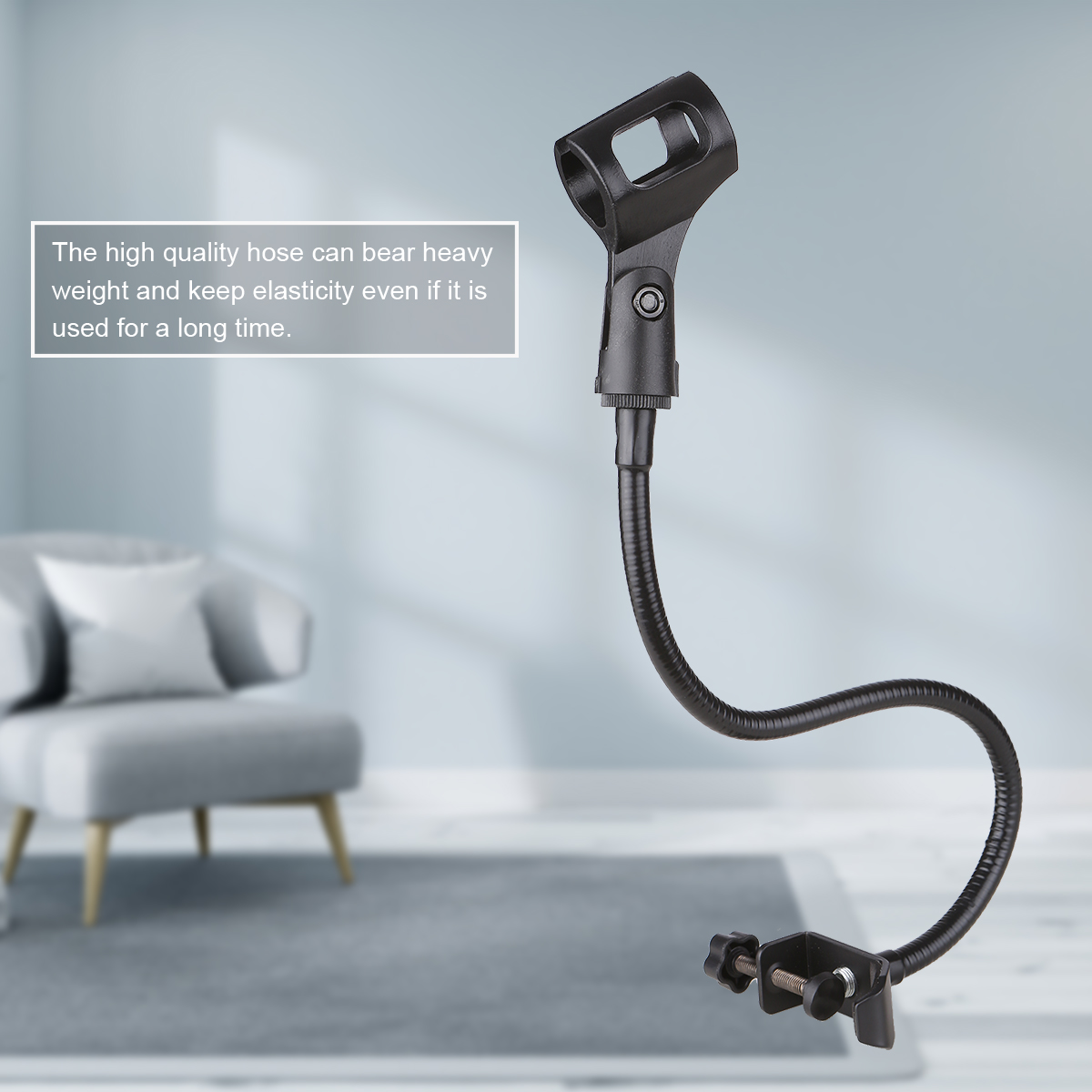 Microphone Bracket cổ ngỗng Bracket Hose hỗ trợ Telescopic đứng sống hỗ trợ chân đế sạc để bàn Phụ kiện cho Microphone