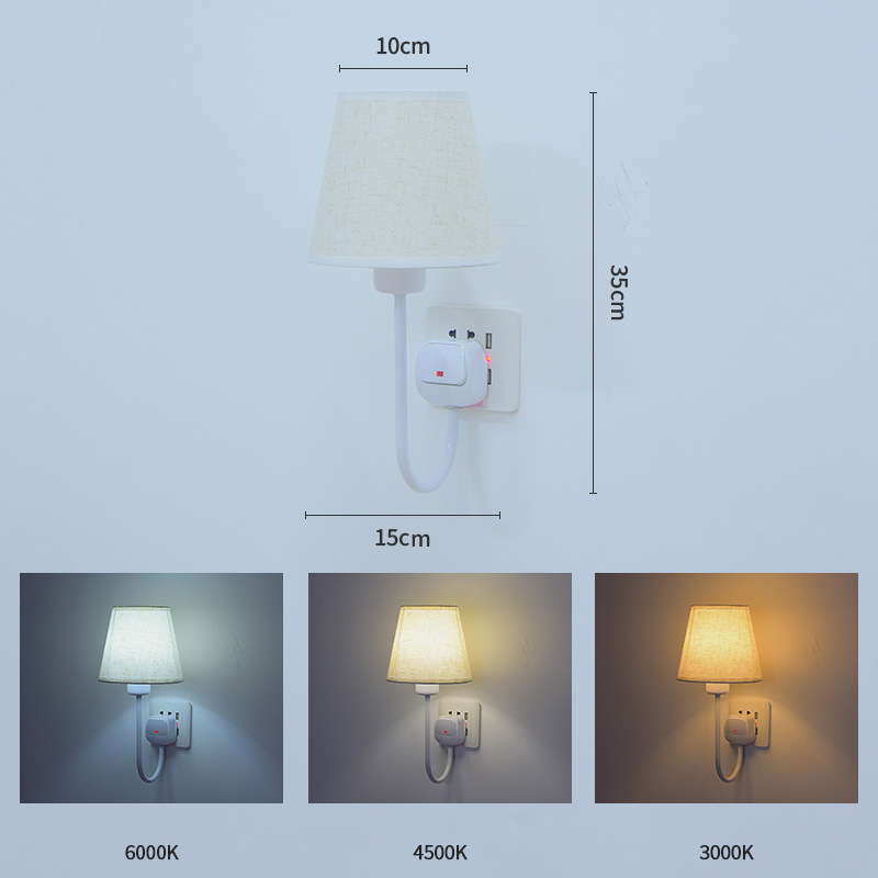 KUDIXIONGNight light remote control baby baby nursing eye care charging plug-in bedroom bed sleep soft light
