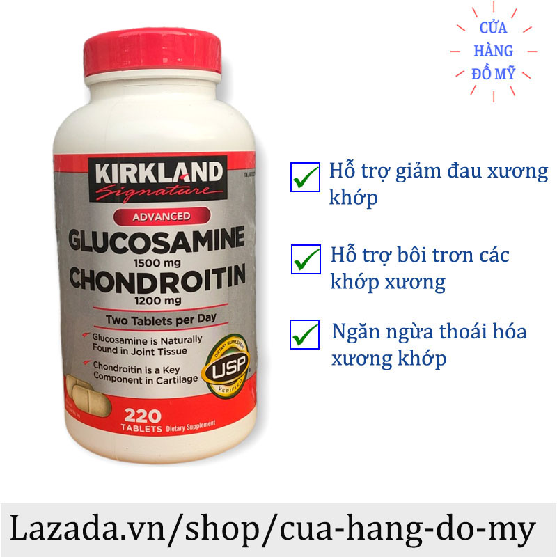 Viên uống Glucosamine 1500mg with Chondroitin 1200mg 220Glucosamin
