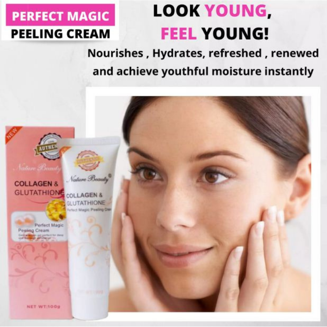 ORIGINAL Collagen and Gluthathione Peeling Cream Lotions Instant White and Removes excess skin tags Skin Problems Peeling Solutions Skin Care Nature Beauty Collagen and Glutathione Perfect Magic Peeling Cream 100g Pampaputi sa