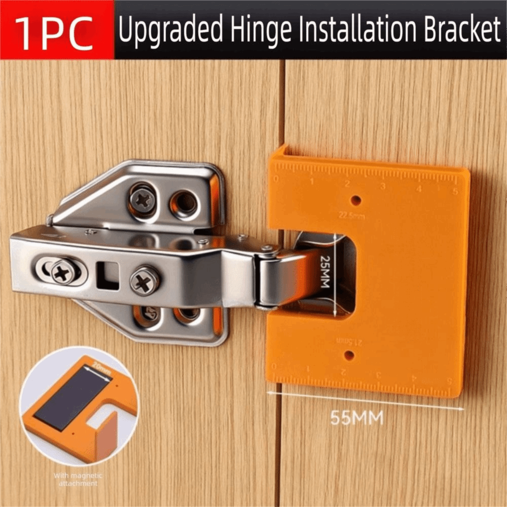 Hinge Installation Fixing Plate – 2mm Precision Positioning With Magnet, For Wood & Aluminum Cabinet Doors
